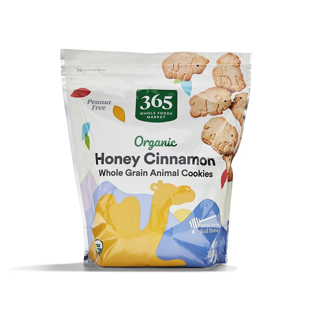 365 By Whole Foods Market, Cookie Animal Whole Grain Honey Cinnamon Organic, 11 Ounce