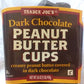 New Trader Joe'S Dark Chocolate Peanut Butter Cups 4 Pack No Artificial Flavors 1 Lb Each Container No Preservatives