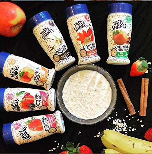 Tasty Shakes Oatmeal Mix-Ins, Apple Cinnamon, 3 Ounce (Pack Of 6)