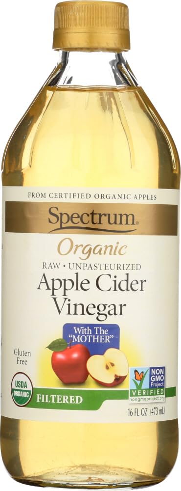Spectrum Organic Apple Cider Vinegar, Filtered, 16 fl oz, Pack of 2