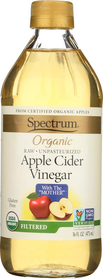 Spectrum Organic Apple Cider Vinegar, Filtered, 16 fl oz, Pack of 2