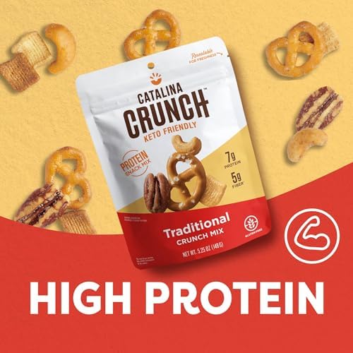Catalina Crunch Mix Traditional Protein Snack Mix | Low Carb, Protein, Keto Snacks, Pack Of 5