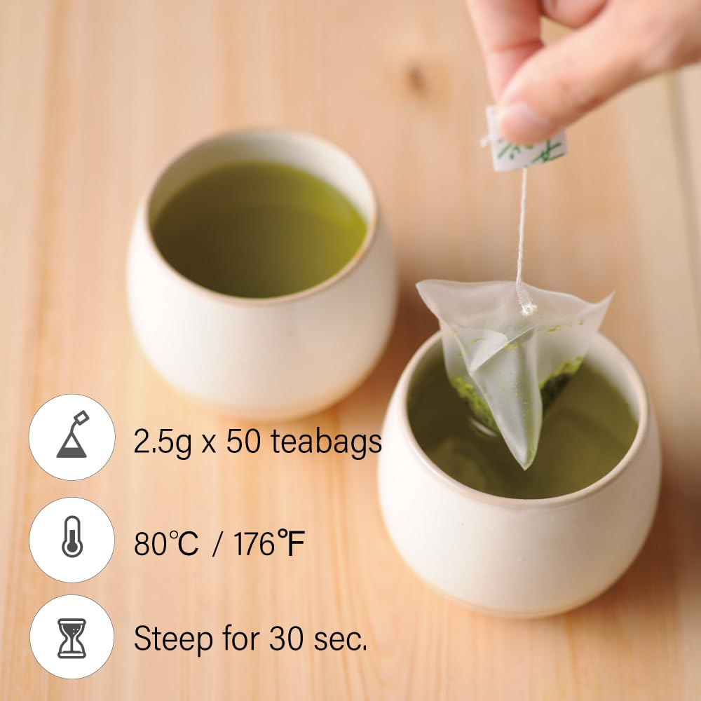 Premium Fukamushicha Sencha Green Tea 2.5Gx50Teabags For Cup From Kakegawa, Japan | Iori By Kimikura | Japanese Tea Kimikura