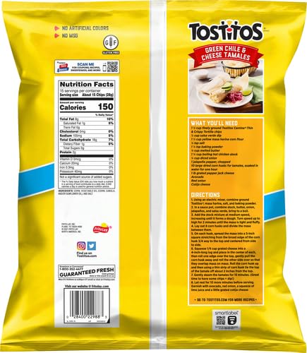Tostitos Cantina Thin & Crispy Tortilla Chips  15 Oz