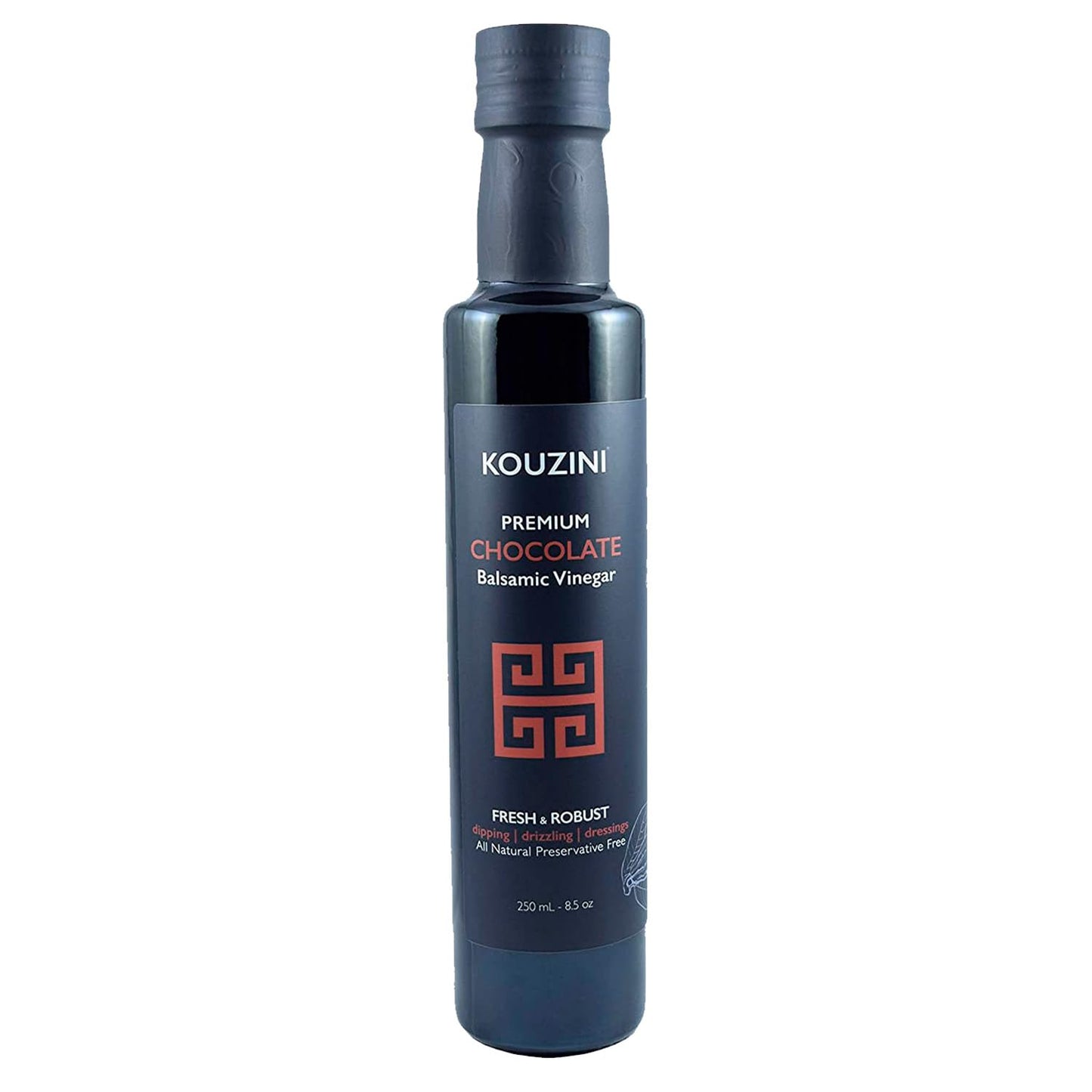 Kouzini Ultra Premium Chocolate Balsamic Vinegar, Aged Balsamic Vinegars From Modena, Italy, Premium, Smooth & Full-Bodied Flavor, 250Ml Bottle