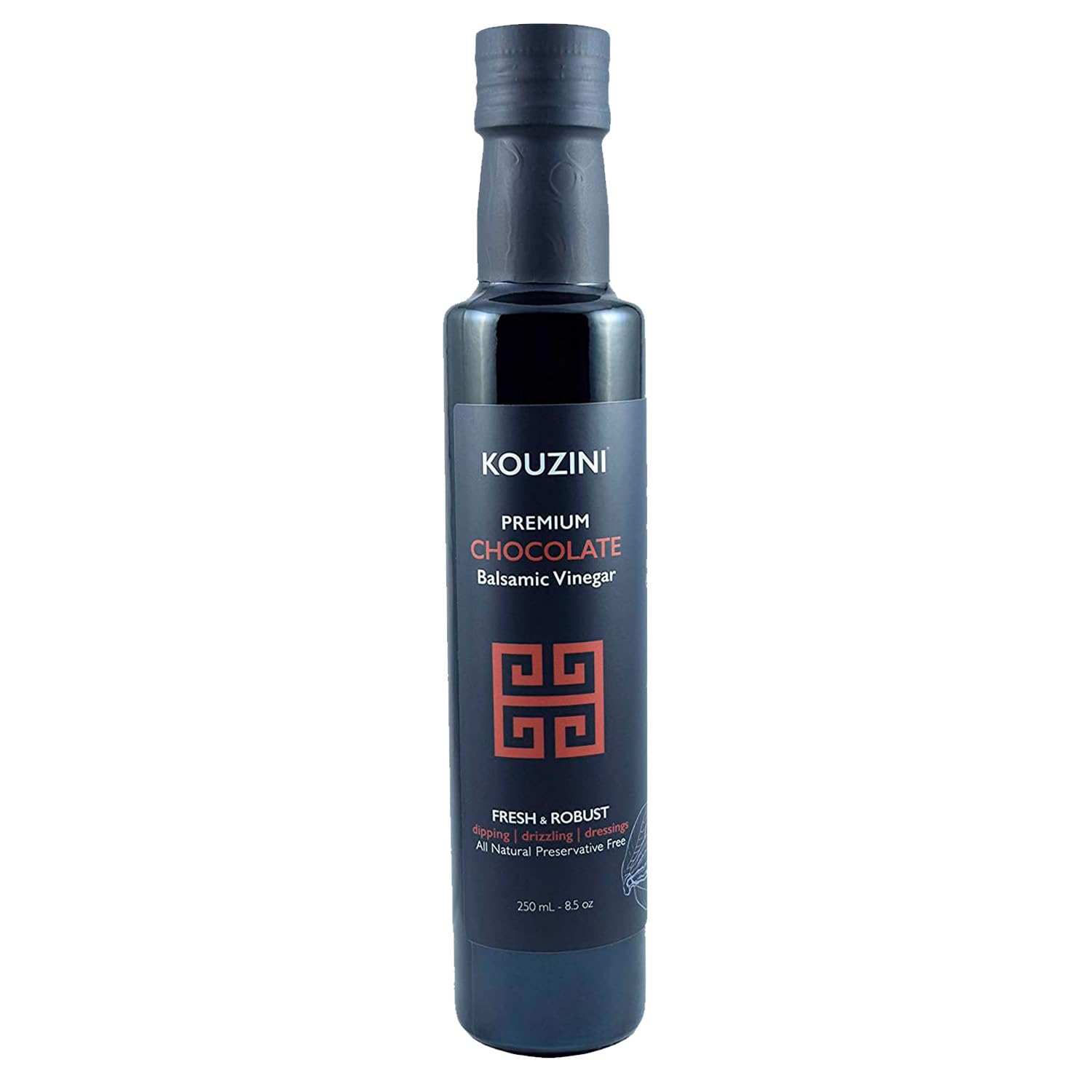 Kouzini Ultra Premium Chocolate Balsamic Vinegar, Aged Balsamic Vinegars From Modena, Italy, Premium, Smooth & Full-Bodied Flavor, 250Ml Bottle