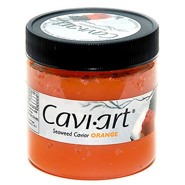 Caviart Award-Winning Vegan Seaweed Caviar 3.5 Oz (Orange)