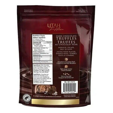 Utah Truffles, Individually Wrapped, Naturally Gluten Free, Gourmet Smooth Truffles 16Oz, 34Pieces (Dark Chocolate With Sea Salt