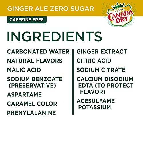 Diet Canada Dry Ginger Ale Soda  7.5 Fl Oz Cans  6 Pack