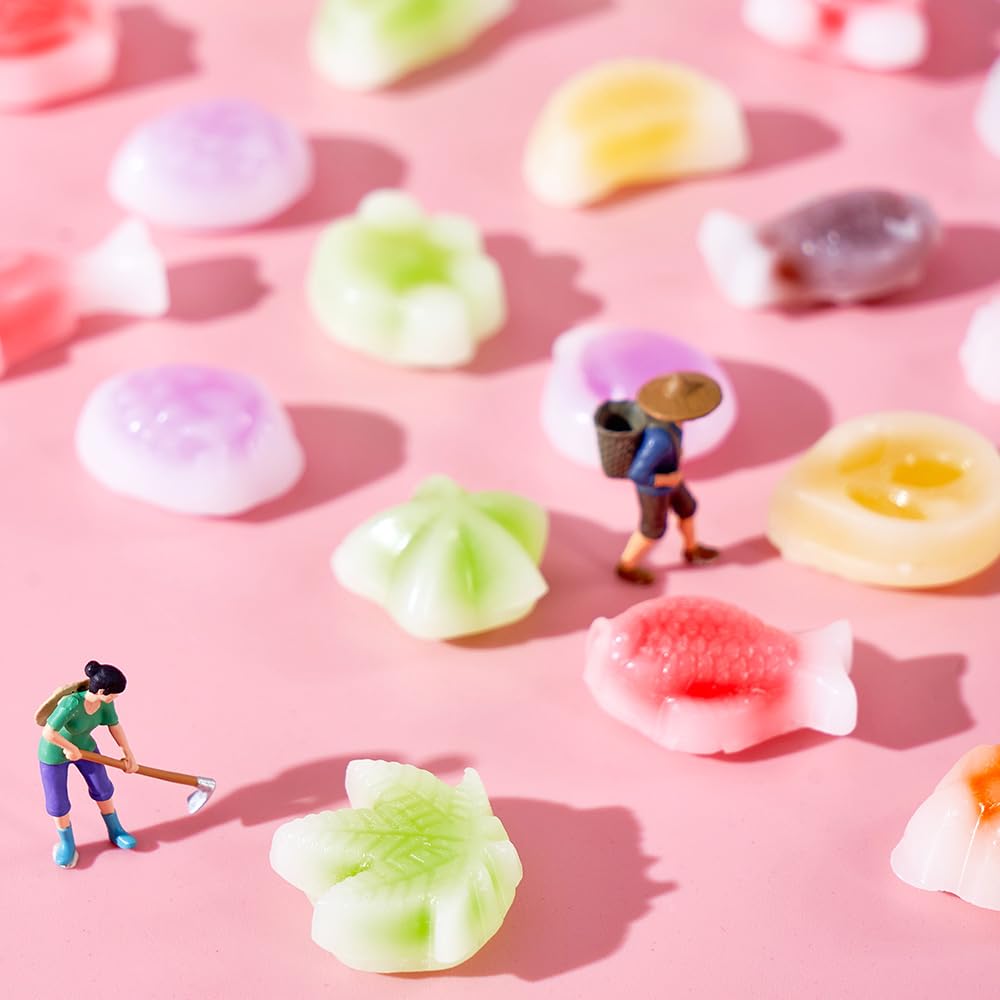 Halfoma Wax Bottle Candy with Syrup in the middle Assorted Fruit Flavors Various styles Suitable for Chewing to Relieve Stress  Playing Games  and Various Gatherings 32 Candies 60g