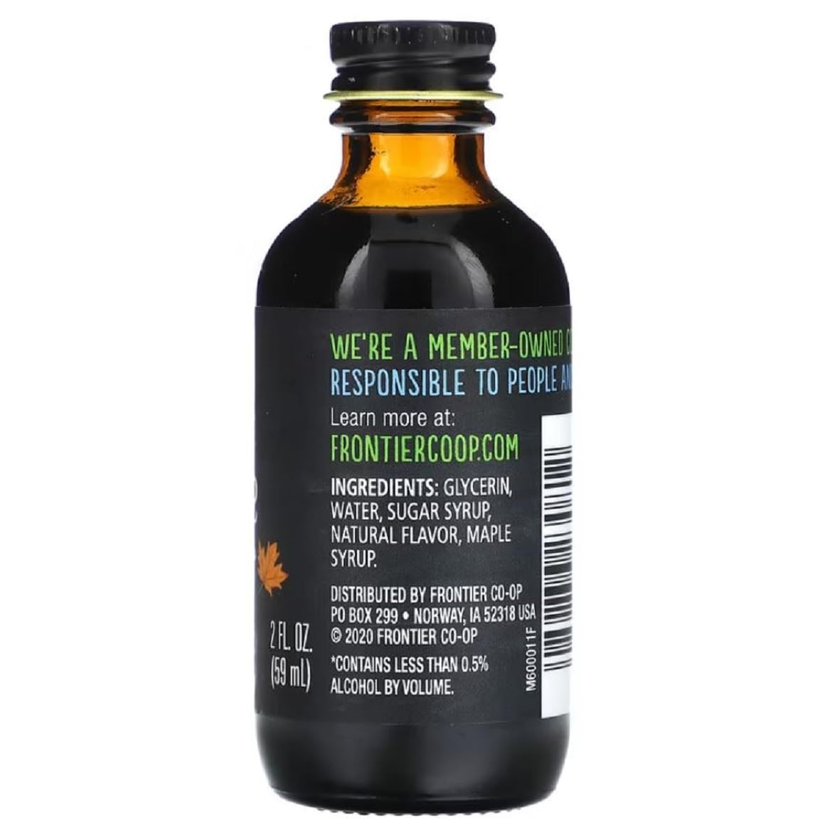 Frontier Co-op Non-  ic Maple Flavor, 2 fl. oz, Rich Maple Taste for Cooking, Model 23081
