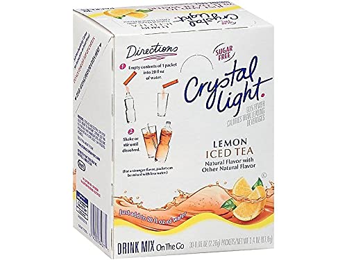 Crystal Light 00757 On The Go, Iced Tea, 16Oz Packets, 30/Box