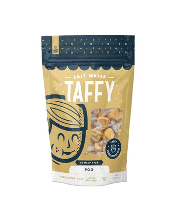 Taffy Shop Pog Juice (Passion Orange Guava) Salt Water Taffy - Small Batch Salt Water Taffies Made In The Usa - Super Soft, Swee