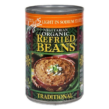 Amys Light In Sodium Organic Traditional Refried Beans 15.4-Ounce Cans( Value Bulk Multi-Pack) (Pack Of 24)