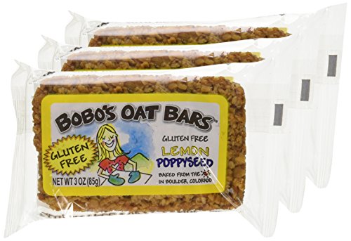 Oat Bars Gluten Free Lemon Poppyseed, 3 oz(Pack of 12)