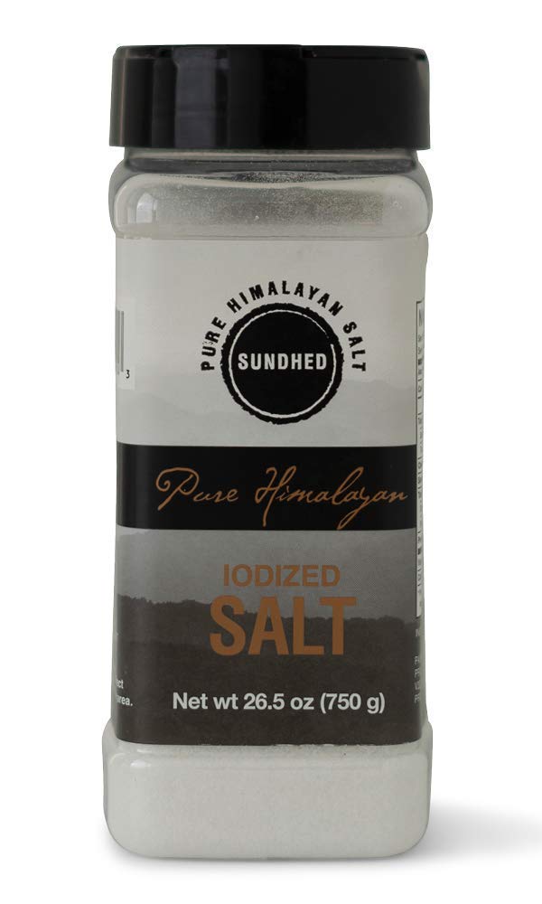 Sundhed Natural White Rock Salt (Fine) in Refill | 750 Grams (26.45 oz) | Gourmet Seasoning Salt | Real and Natural Iodized Tabl