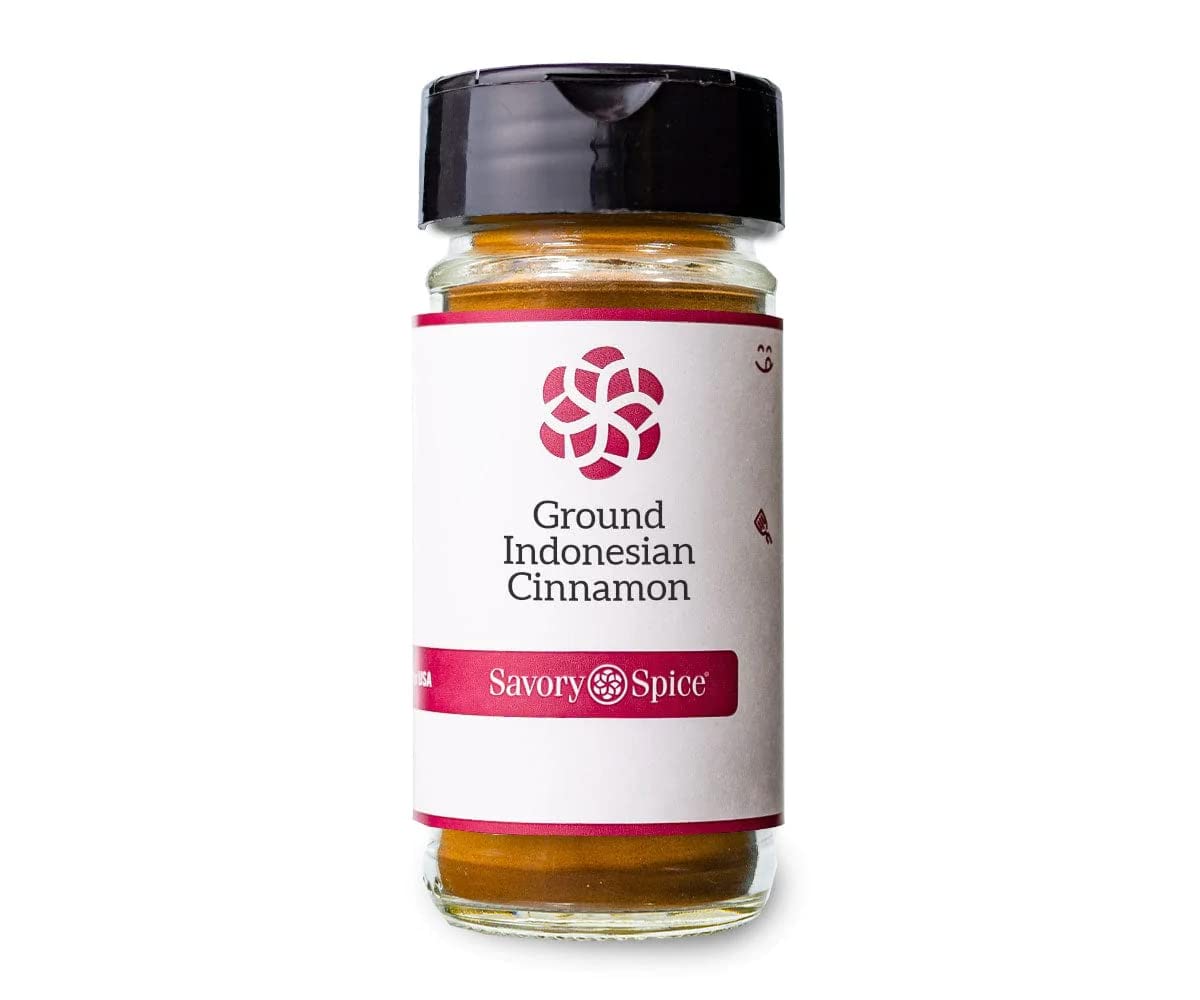 Savory Spice Ground Indonesian Cinnamon - Indonesian Cinnamon Powder For Baking, Baked Goods & Desserts (1 Cup Bag - Net: 4.2 Oz