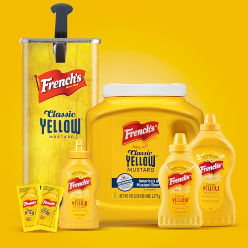 Frenchs Classic Yellow Mustard  105 oz - One 105 Ounce Bulk Container of Tangy and Creamy Yellow Mustard Perfect for Professional Use or for Refillable Containers at Home
