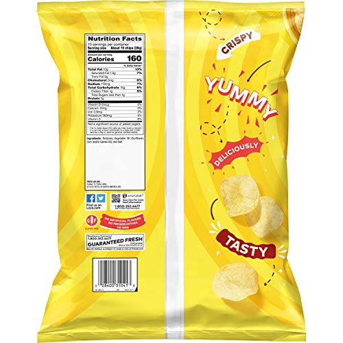 Lay'S Classic Potato Chips Snacks, Gluten Free Chips, Party Size, 13Oz Bag