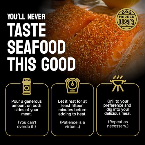 Magic Fish Seasoning, Cajun Seasoning, Savory, Spicy & Finger Licking Good - Catfish, Bass, Salmon, Shrimp Seasoning - Dry Rub F