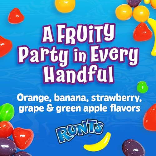 Wonka Runts Hard, Chewy & Fruity Candy, 5 Ounce Theater Candy Boxes (Pack Of 12)