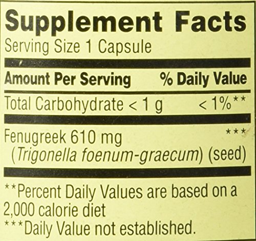 Spring Valley Fenugreek compact pieces - 610 mg, 100 Count, Pack of 1