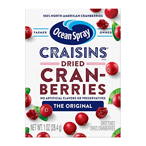 Ocean Spray Craisins, Dried Cranberries, Original, 1 Oz Boxes, 6 Count (Pack of 12)