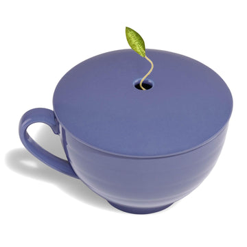 Tea Forte Premium Tea Gift Set with Indigo Cafe Cup, Tea Tray, and 10 Handcrafted Pyramid Infuser Tea Bags