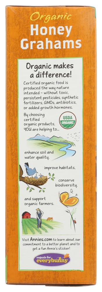Annie'S Homegrown Organic Honey Graham Crackers, 14.4 Oz (Pack Of 4)