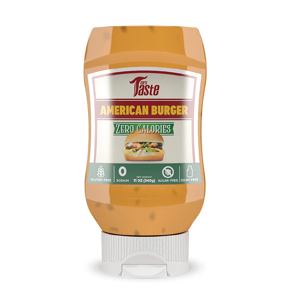 Mrs Taste Sugar Free American Burger, Zero Calories, Zero Sodium, Zero Sugar, High Fiber, Keto Friendly, Paleo Friendly, Condime