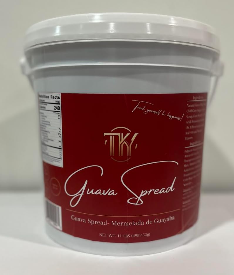 Guava Spread 11lbs, Guava Paste -Tropical Exotic Natural Guava Pulp- Perfect for Pastelitos, Guava for Baking, Guava for Cakes a