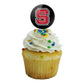 GRAPHICS & MORE Cupcake Picks Set of 6, NC State Secondary Logo, Multi Color, Acrylic, One Size