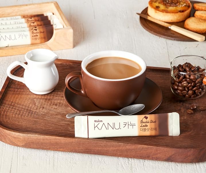 Alliving Kanu Maxim Latte Instant Coffee Double Shot, 1 Count (Pack of 1), 13.5g x 10T