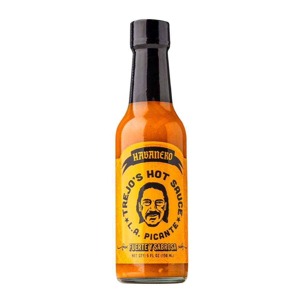 Trejo's Habanero Hot Sauce | Bold & Smoky with Sweet Carrot, Onion & Garlic | Handcrafted in USA | Vegetarian & Non-GMO | Perfec