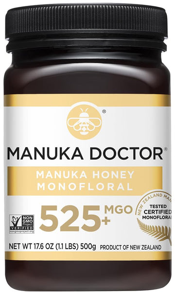 Manuka Doctor - Mgo 525+ Manuka Honey Monofloral (1.1 Lbs) 100% Pure New Zealand Honey. Certified. Guaranteed. Raw. Non-Gmo