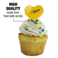 GRAPHICS & MORE Cupcake Picks Set of 6, Acrylic, Heart Design, University of Toledo, One Size