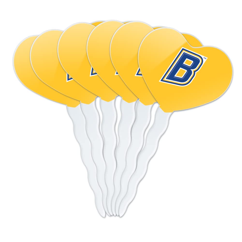GRAPHICS & MORE Cupcake Picks Set of 6, Acrylic Toppers, California State University Bakersfield, One Size, Heart Decoration
