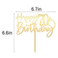 Happy 70Th Birthday Cake Topper,Mirrored Gold Acrylic Durable Cake Topper,70Th Birthday Party Cake Decorations,Hello 70Th Years