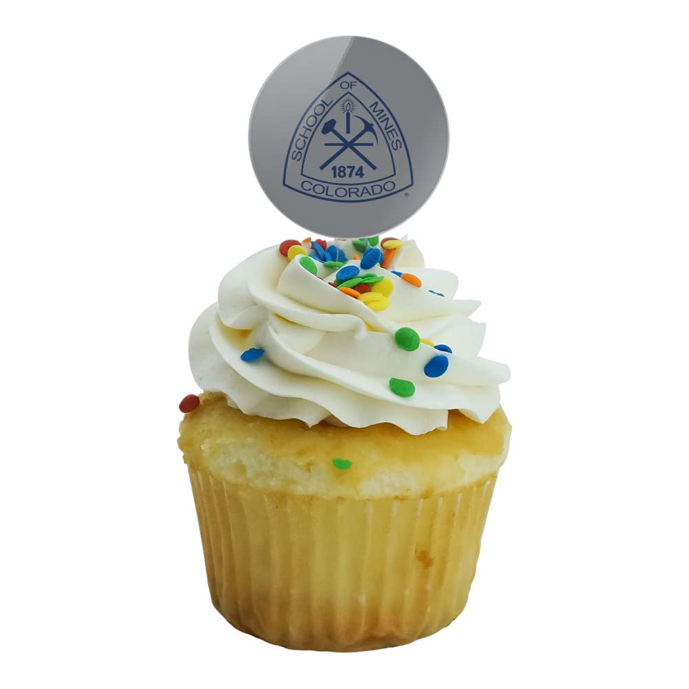 Mines Secondary Logo Cupcake Picks Toppers Decoration Set Of 6
