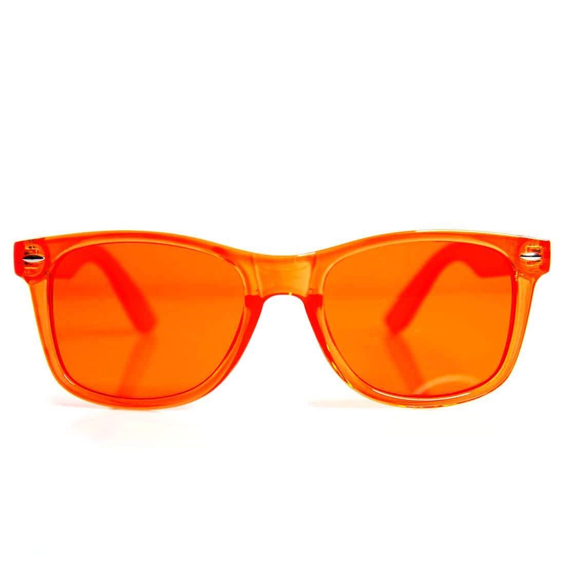 Orange Color Therapy Glasses For Chakra Healing, Chromotherapy, And Mood