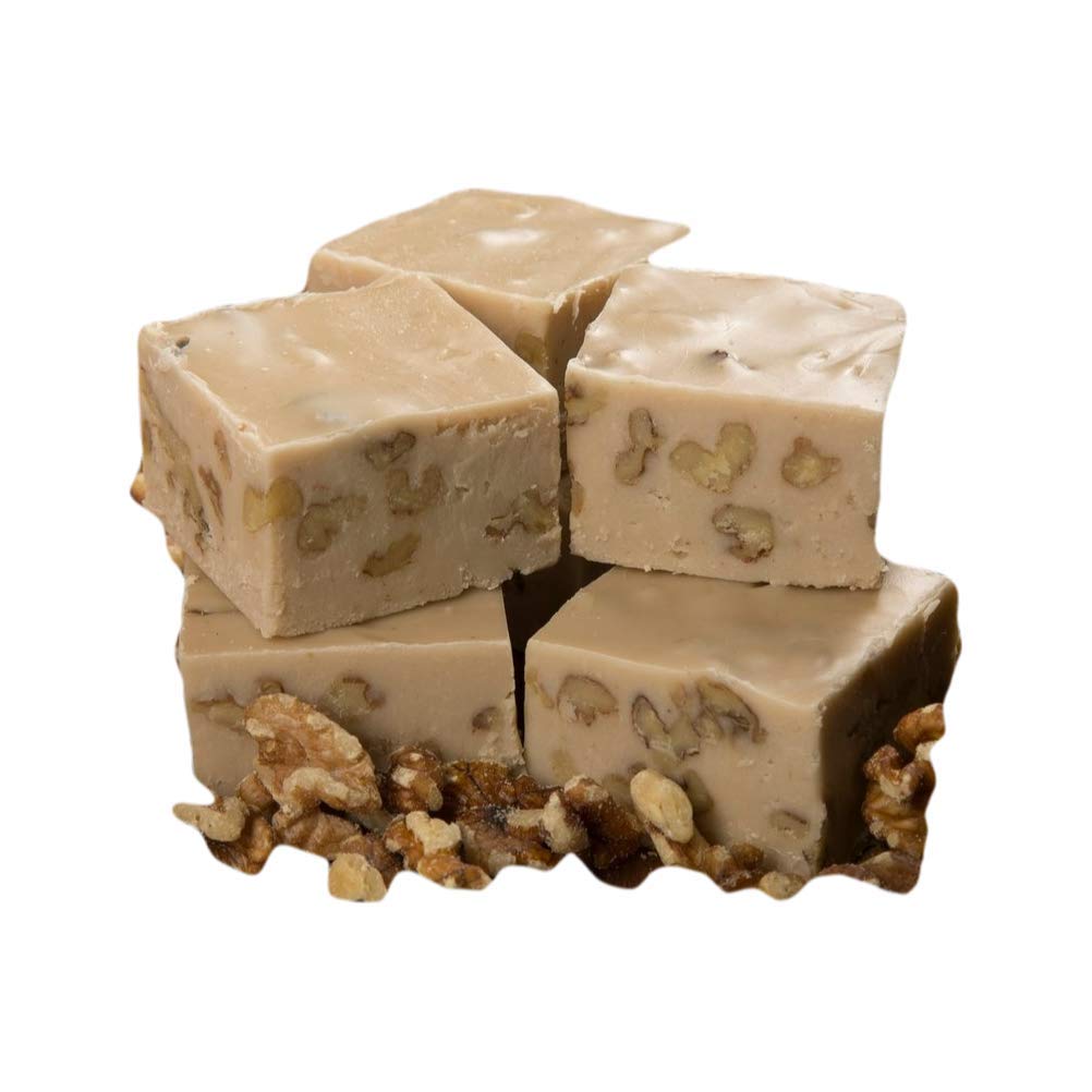 Betsys Fancy Fudge Maple Walnut Fudge, Gluten Free, 1 LB in 4 Wrapped Pieces, Handmade in Maine