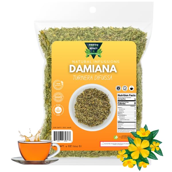 Natural Infusions - Damiana Leaf 4Oz | Loose Herbal Tea | Authentic Mexican Oriflavor Blend | Energy Blend Free  Gluten Free  Non-Gmo | Herbal Infusion Blend