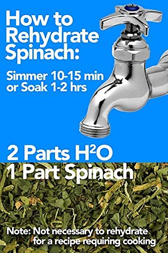 Harmony House Dried Spinach Flakes – Dehydrated Vegetables For Cooking, Camping, Emergency Supply And More (4 Oz, Quart Jar)