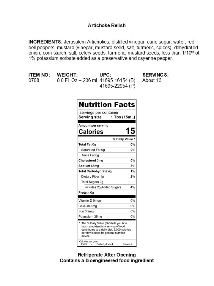 Braswell'S Artichoke Relish