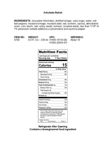 Braswell'S Artichoke Relish