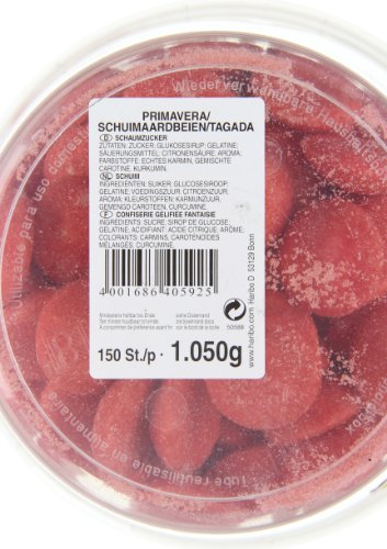 Haribo Primavera Erdbeeren ( Haribo Primavera Strawberries ) , 1 Pack (1 X 1,05 Kg Dose)