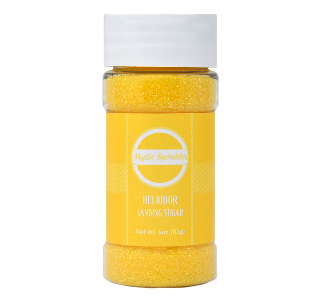 Mystic Sprinkles Sanding Sugar 4Oz Bottles (Heliodor - Bright Yellow Sanding Sugar 4Oz)