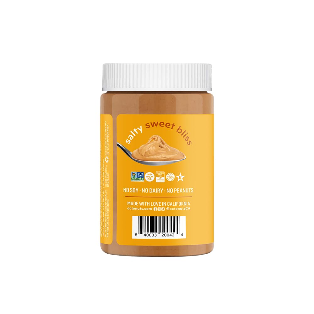 Octonuts Dry Roasted Sea Salt Caramel Cashew 16Oz Nut Butter - Pure Creamy Nut Butter - Delicious Foods - Gluten Free, Vegan, Kosher, Paleo, Non-Gmo Nut Butters