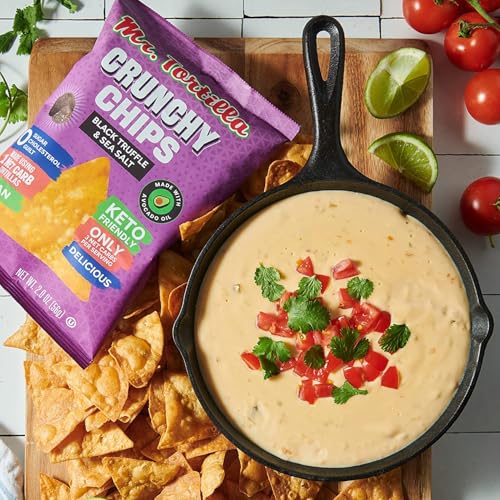Mr. Tortilla Keto Chips - Dairy Free, Keto Friendly Tortilla Chips Protein Snacks, 3 Net Carbs Per Serving, 10g Protein per Bag,