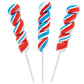 Patriotic Twist Lollipop, Usa Red, Blue, & White Mixed Fruit Flavor, Individually Wrapped, 3'' Inch Sucker (96-Pack)